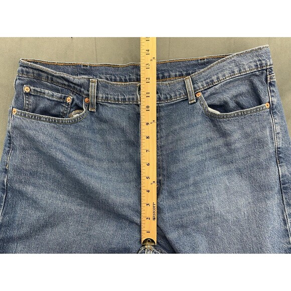 Levi's 505 Jeans Mens 40x32 Blue Denim Regular Fit Straight Leg Stretch Zip Fly - Picture 11 of 12
